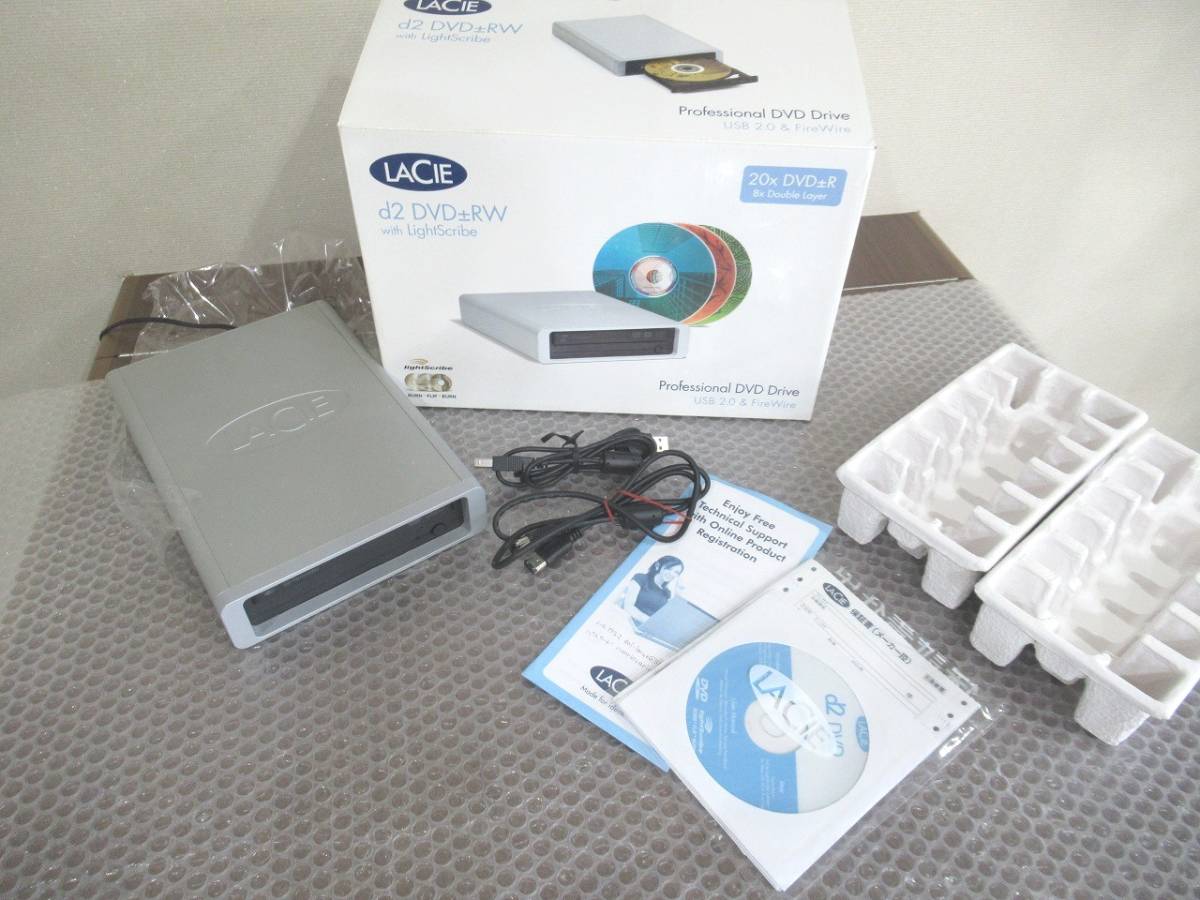 LaCie d2 DVD±RW Drive LightScribe Professional DVD Drive / USB2.0&Fire ...