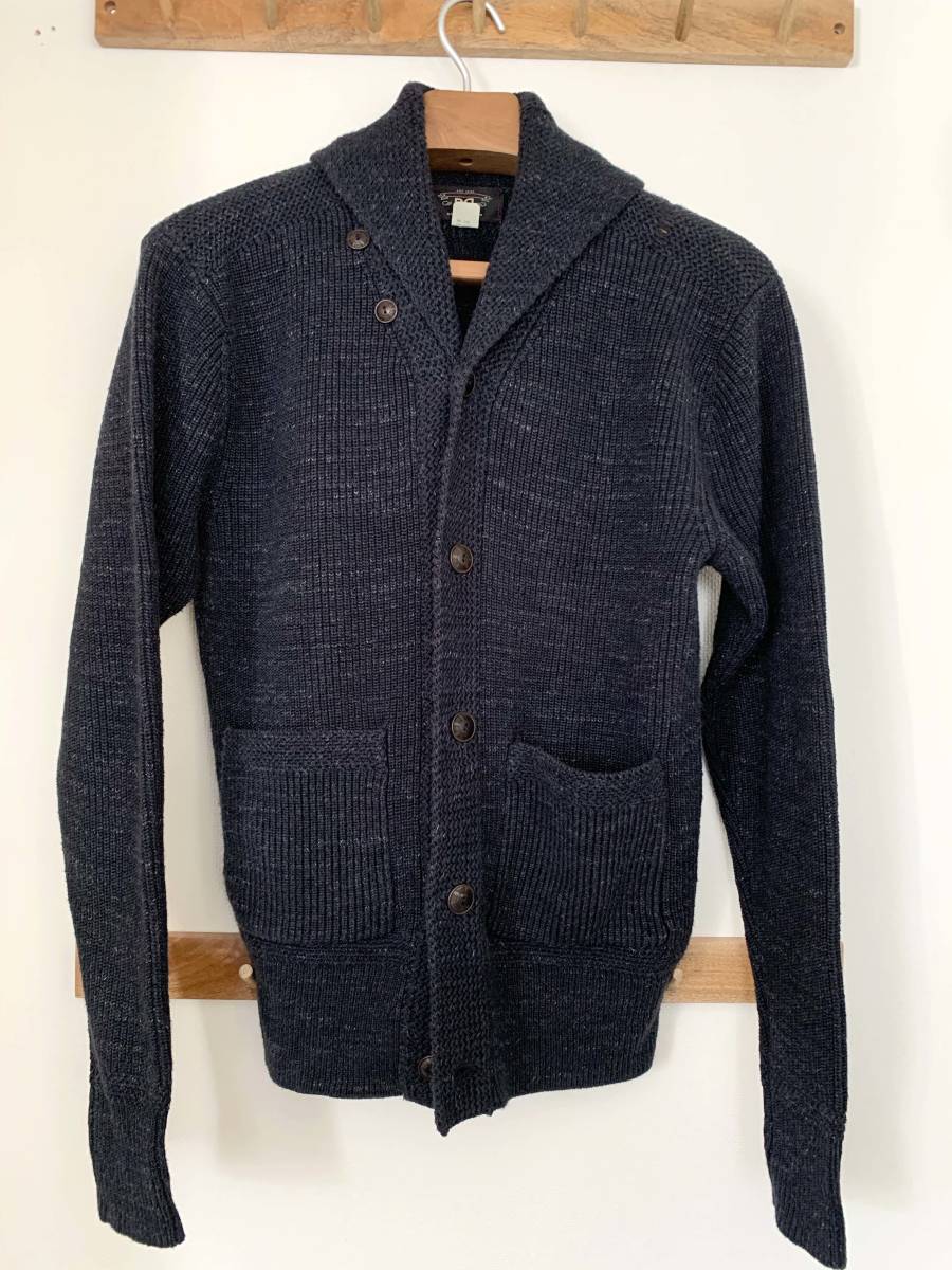 RRL ダブルアールエル Indigo Cotton ショールカラーセーター　ニット　S