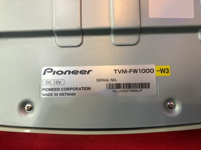 C■中古□オーバーホール済□パイオニア・カロッツェリア　10.2型ワイドVGAフリップダウンモニター■箱無し・色シルバー（TVM-1000-W3)_2