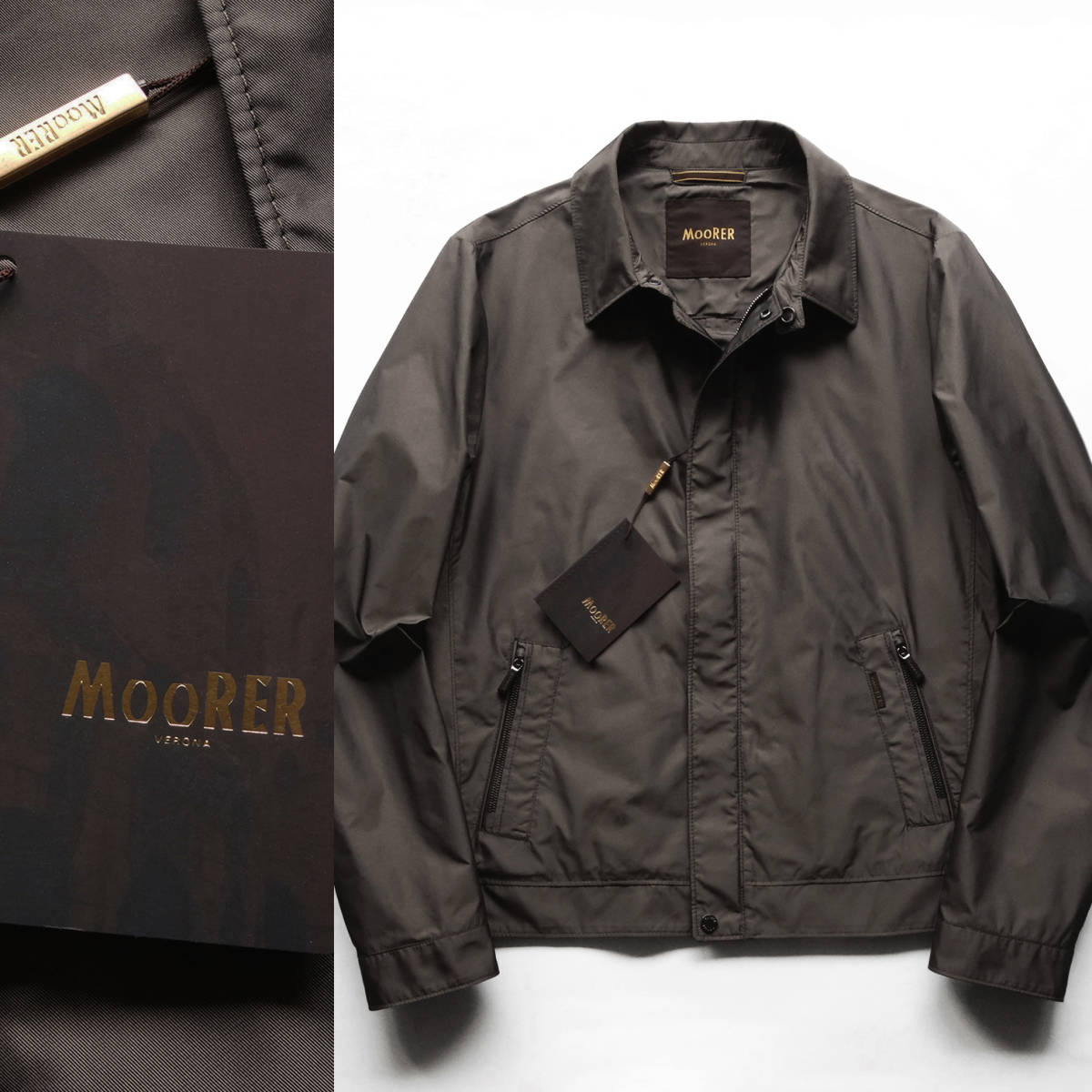 MOORER ムーレー 】 新品 春夏物 撥水二重染色ポリエステルドリズラー