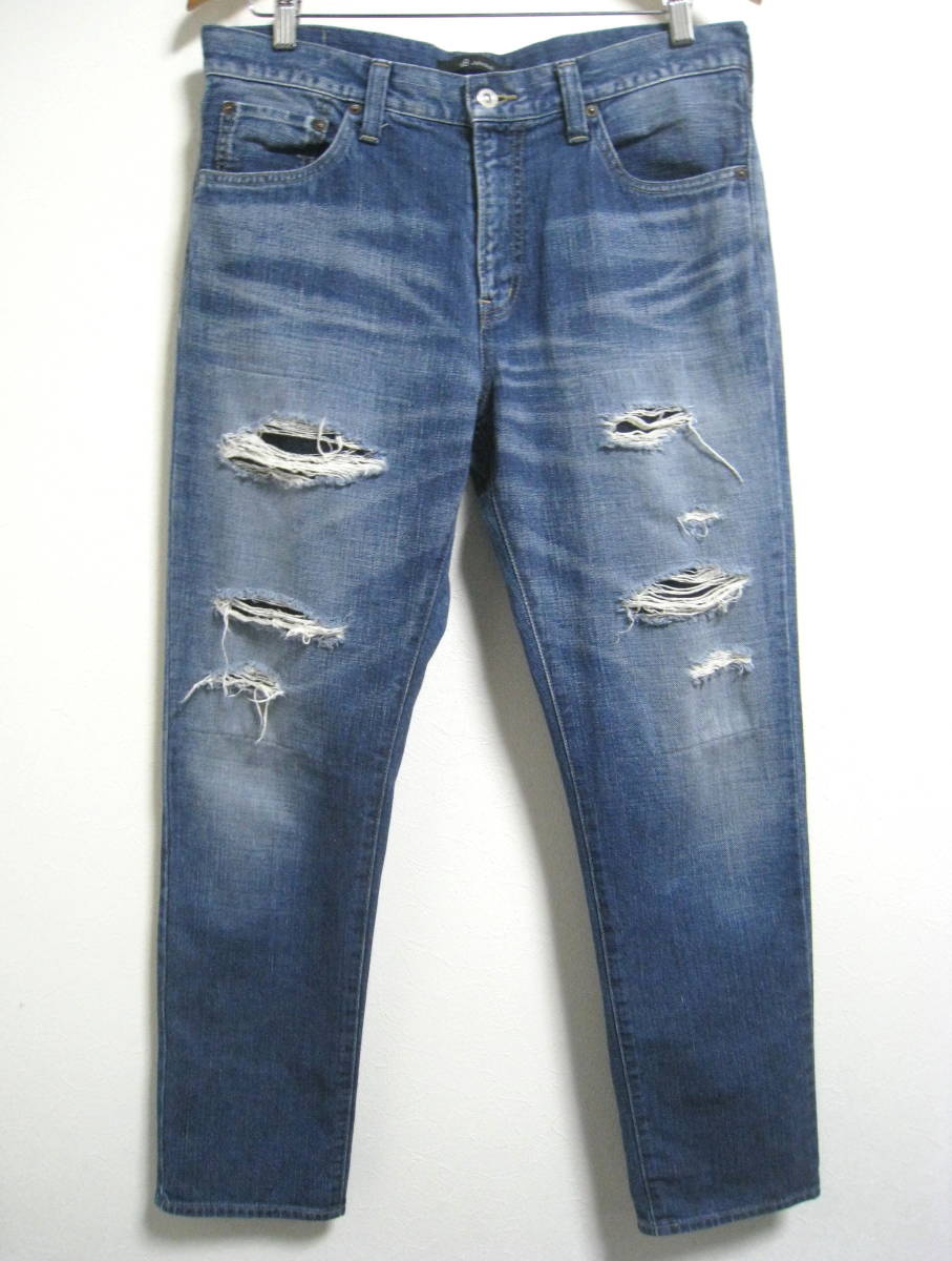 Johnbull◇ジョンブル 11933 デニムパンツ ダメージ クラッシュ加工 