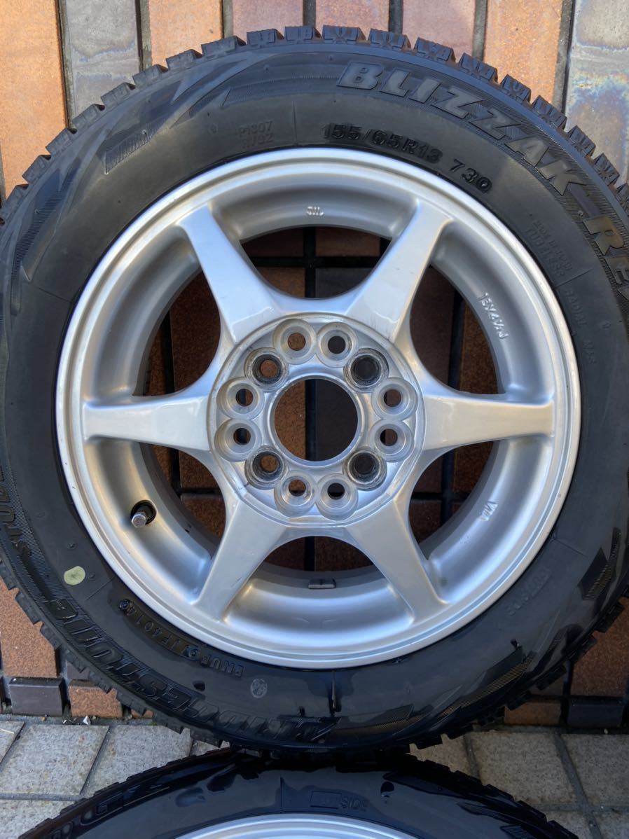 13インチ スタッドレス 155/65R13 ブリザックREVO GZ アルミホイール