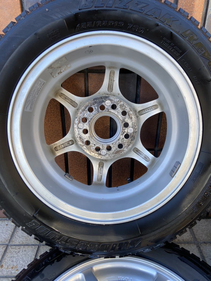 13インチ スタッドレス 155/65R13 ブリザックREVO GZ アルミホイール