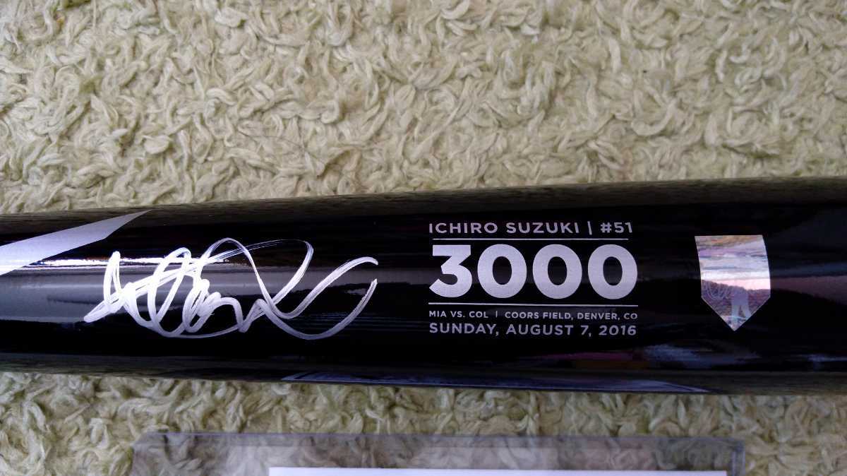 最安値，大人気 .消費税無し イチロー直筆サインバット 3000本安打記念 2016年マーリンズ配布限定版バット 検 大谷翔平(記念バット)｜売買されたオークション情報、yahooの商品情報をアーカイブ公開 - オーク 記念バット