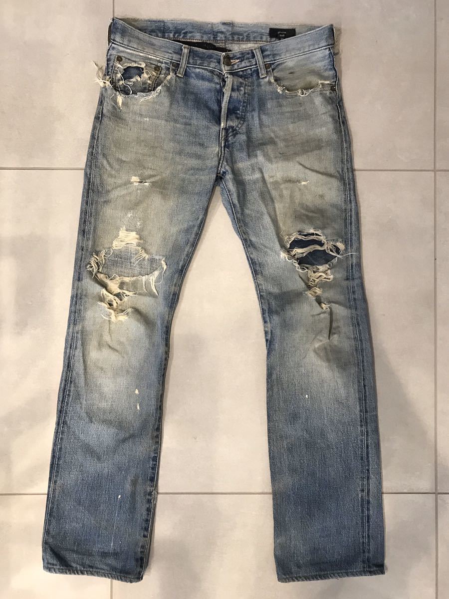 green MAN グリーン マン 現HYKE デニムパンツ ダメージ加工 mr 