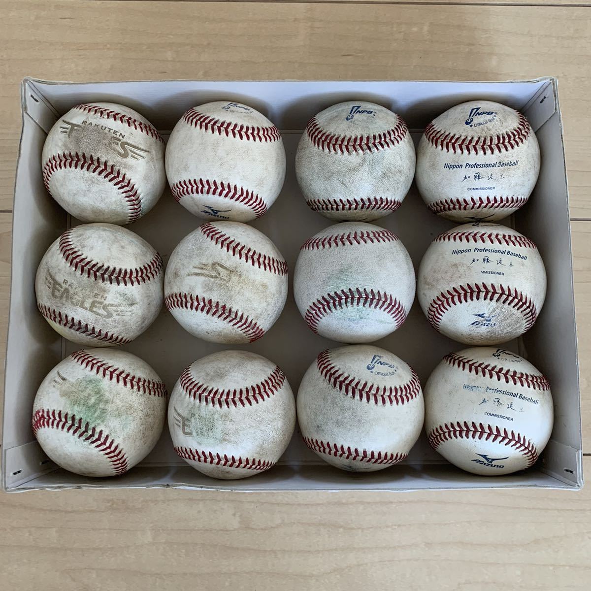 ◇プロ野球公式球12個 【楽天イーグルス練習球5個＋NPB試合球7個（内 
