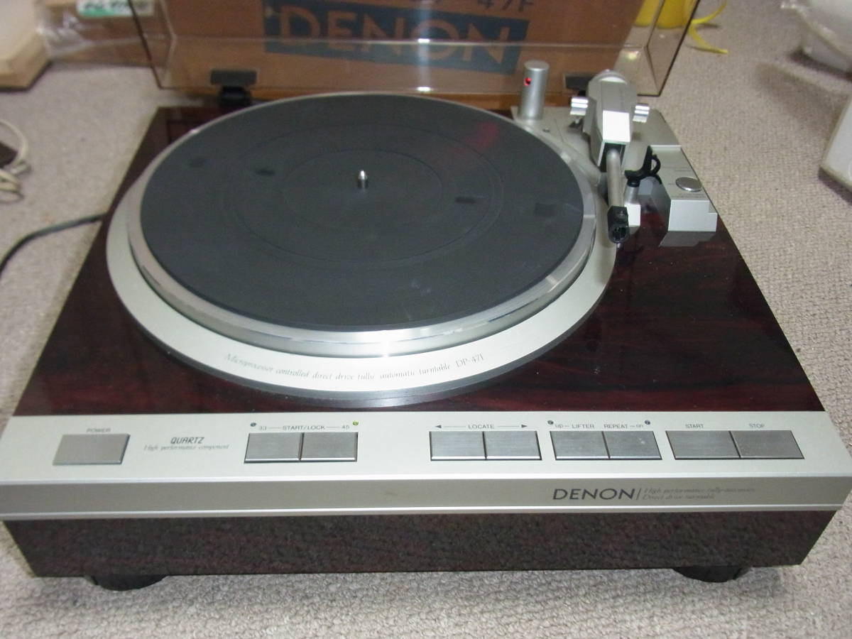 DENON DP-47F レコードプレーヤー 惜：ヘッドシェルなし denon dp-47f