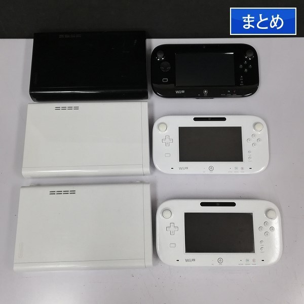 gY963u [動作品] ニンテンドー Wii U 本体 + ゲームパッド 各3セット 計6点