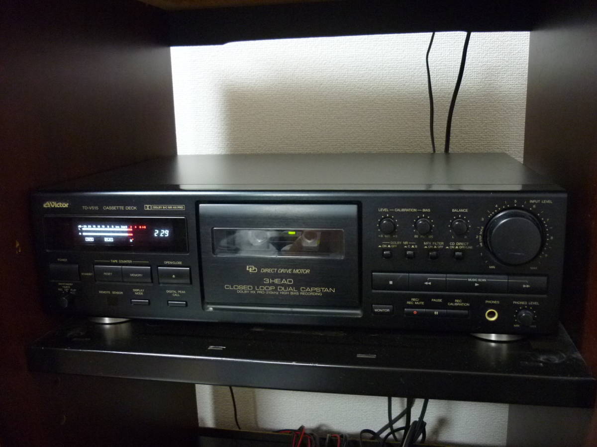 C】 Victor TD-V515 カセットデッキ ビクター 096342