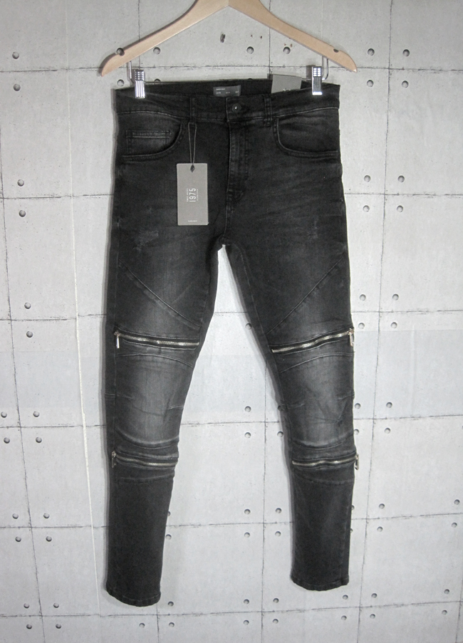 Zara Man ザラ マン Skinny Fit ダメージ加工 ストレッチ バイカーパンツ30 バイカースキニーデニムパンツ バイカーデニム メンズ 黒 男性用 売買されたオークション情報 Yahooの商品情報をアーカイブ公開 オークファン Aucfan Com