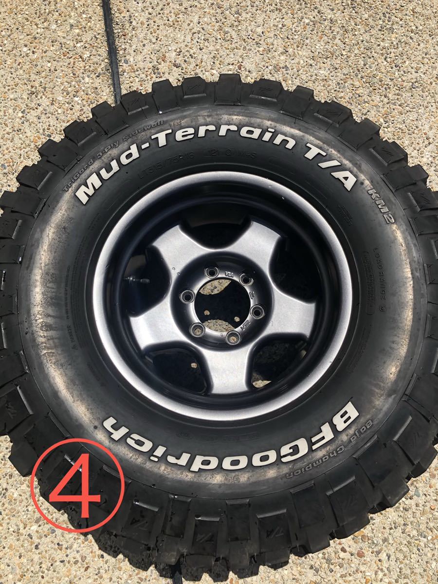 直接引取限定 ブラッドレー 315/75R16 BFgoodrich MudTerrain 16x8jj-25 ランクル ランドクルーザー ガンメタ グッドリッチ_7