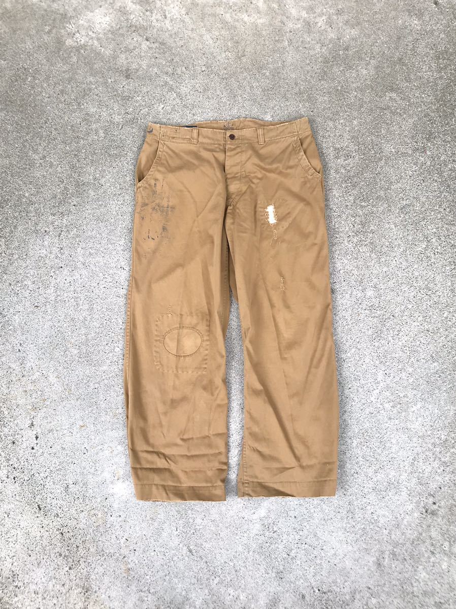Polo by ラルフローレン ビンテージ&リペア加工 極太ワイドチノパン