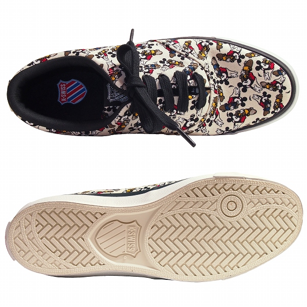 ♪新品 K-SWISS×DISNEY ミッキー総柄 KS DNU08 クリーム 27.0cm