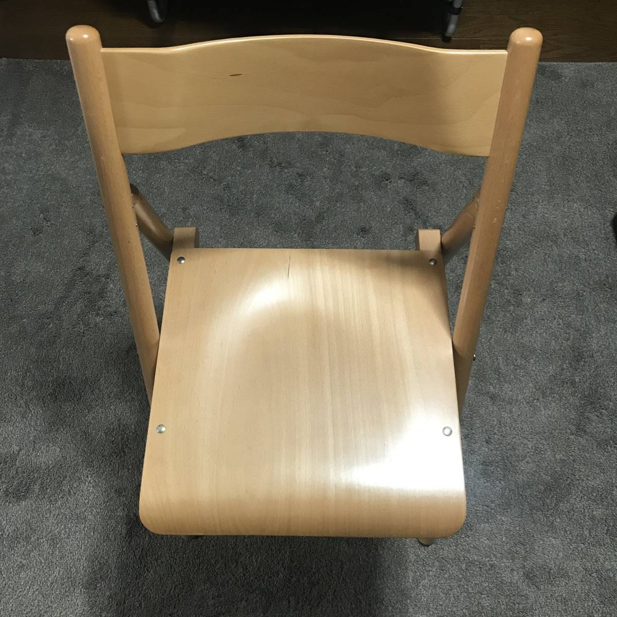 無印良品 椅子 中古 ブナ材折りたたみチェア・板座（成型合板） 廃盤