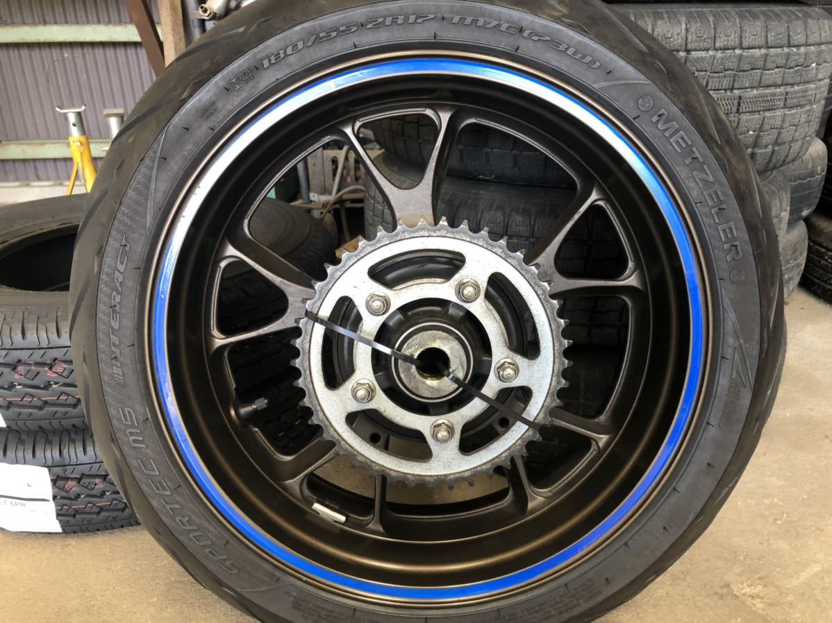 5☆ZX-14R用リアホイール717 ZZR1400 リヤホイール タイヤ スプロケ