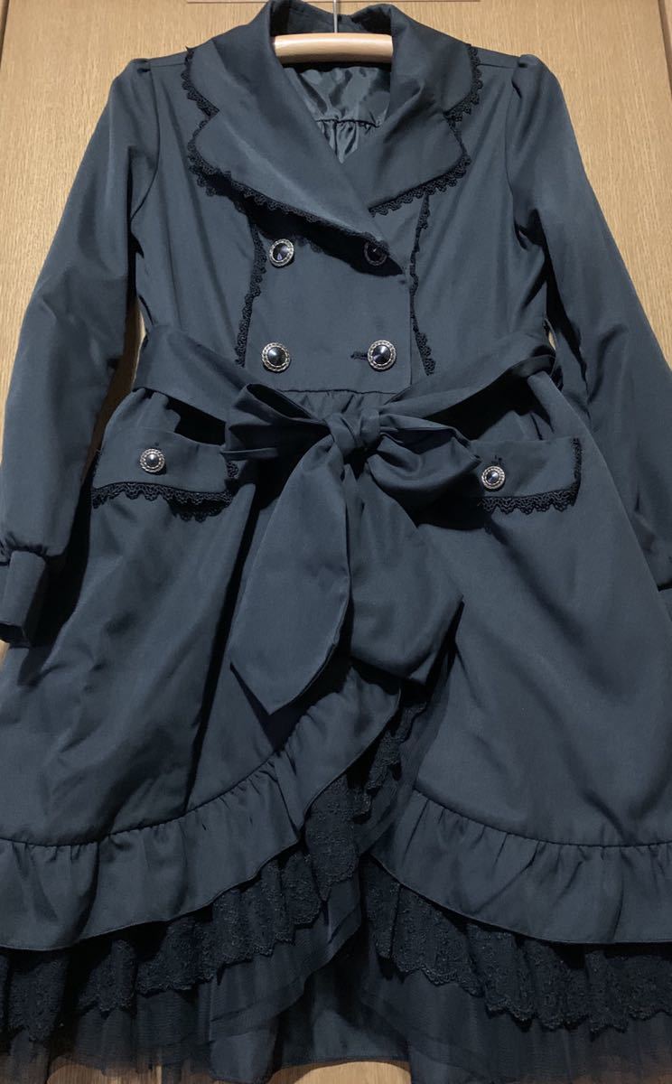 大得価，人気セール 再値下げ 未使用品☆axes femme 黒 トレンチコート