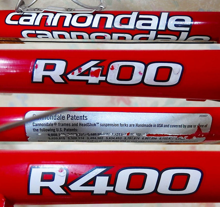 cannondale(HANDMADE IN USA)CAAD4 R400 タイヤ新品 シマノ24速 CT51cm 