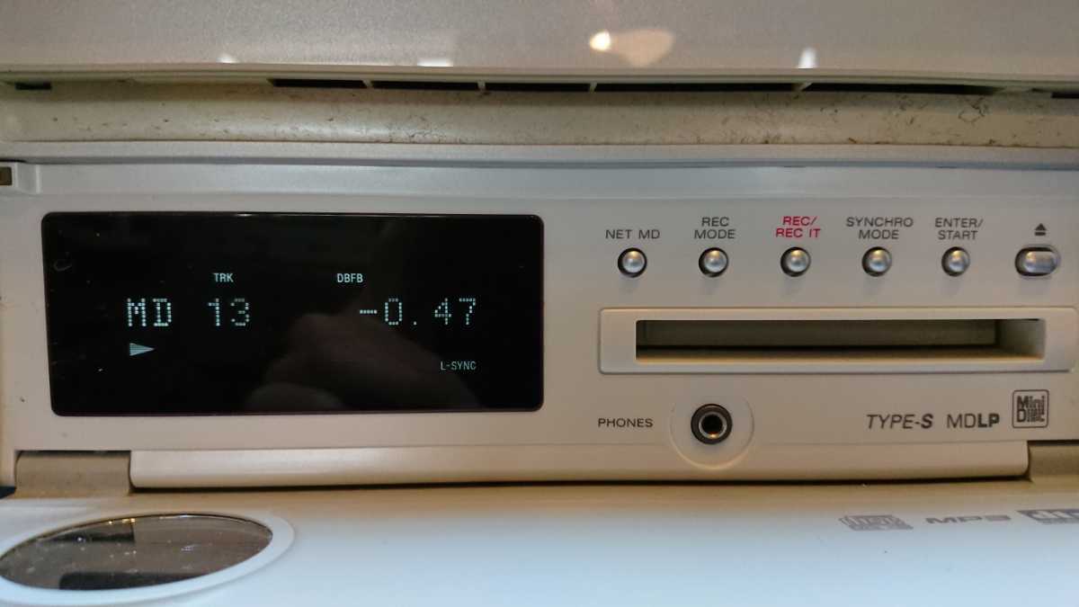 MD CD コンポ NetMD機能付き リモコン付き