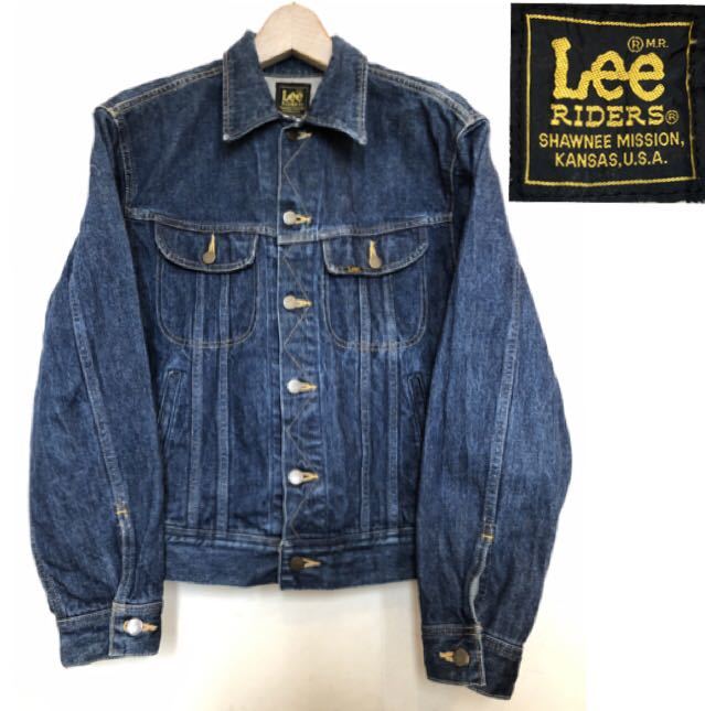 美品】Lee リー 0424濃紺デニムジャケットL☆ジージャン Gジャン 復刻