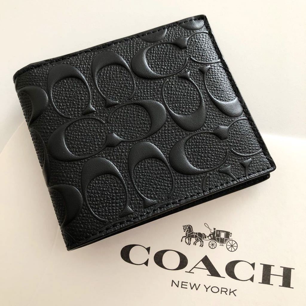 通販 コンパクト メンズ coach 財布 送料無料 新品 COACH 二つ折り財布