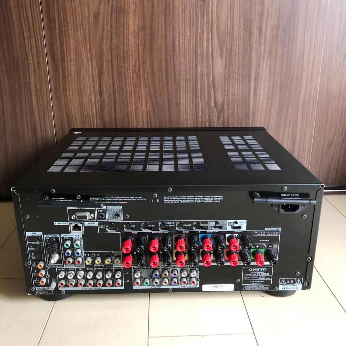 ONKYO TX-NR838 AVアンプ 通電のみ ジャンク