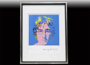 アメリカ油彩 アンディ・ウォーホル「人物」サイン　F6額装済み 肉筆手描き アメリカ油彩 アンディ・ウォーホル「人物」サイン F6額装済み 肉筆手描き