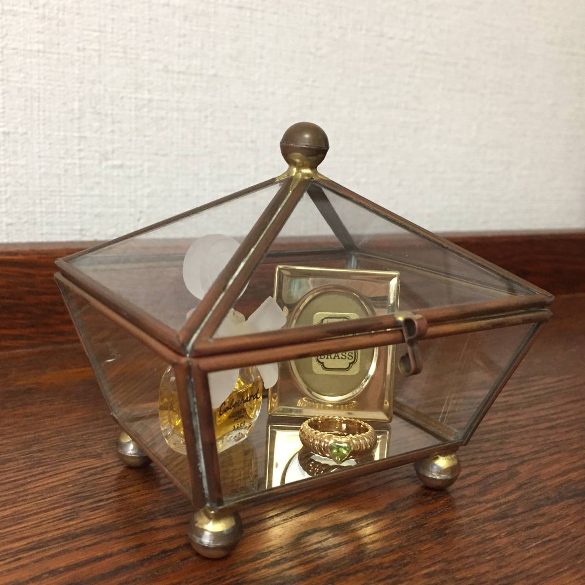 ジュエリーボックス ガラス ケース 小物 アンティーク ガラス