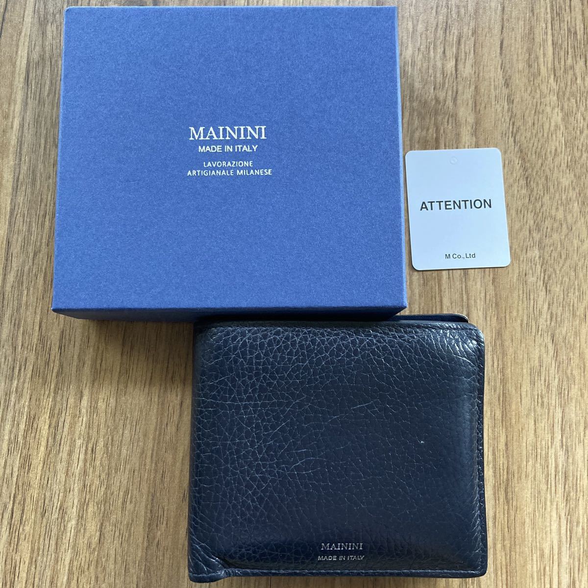 送料無料】マイニーニ Fold Wallet 二つ折り財布 ネイビー ナノ 