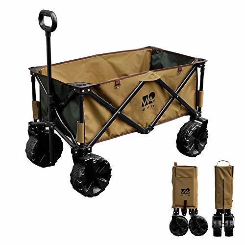 【最安値，セール】 色オリーブ x タン WAQ キャリーワゴン 大型タイヤ 自立収納 コンパクト 耐荷重150kg ワンタッチ収束式 106L(キャンプ、アウトドア用品)｜売買されたオークション情報、yahooの商品情報をアーカ その他