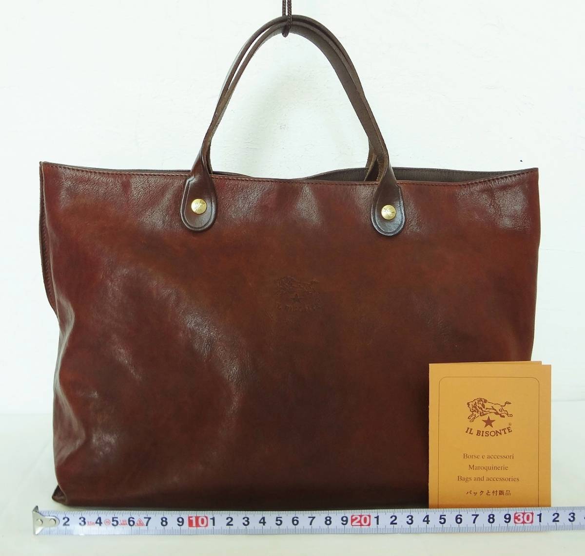 良品 希少】IL BISONTE イルビゾンテ オールレザー ハンドバッグ 