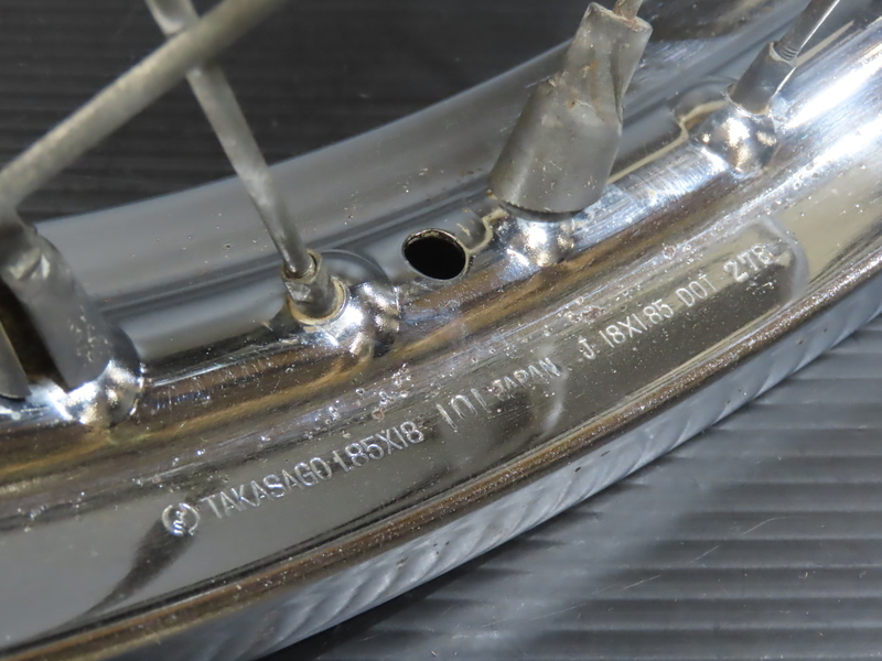 GS400 スズキ 純正リアホイール 110⁄90-17 GS450 TT100GP リヤホイール