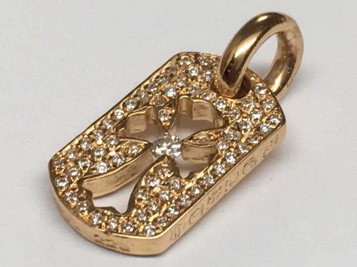 CHROME HEARTS クロムハーツ22K ドッグタグ パヴェダイヤ 正規品 美品