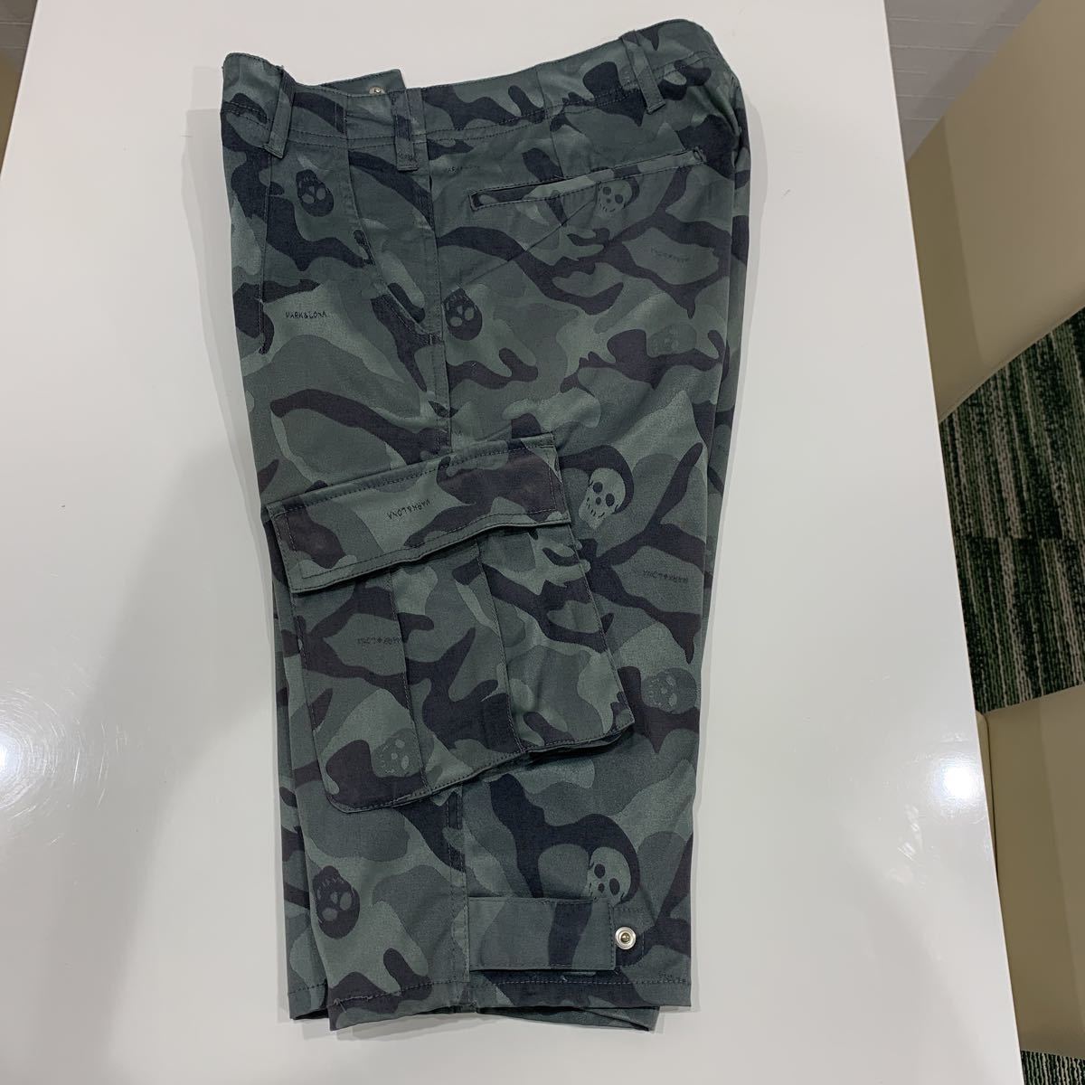 美品マークアンドロナ ハーフパンツ ベージュ系 カモフラ 迷彩 美品