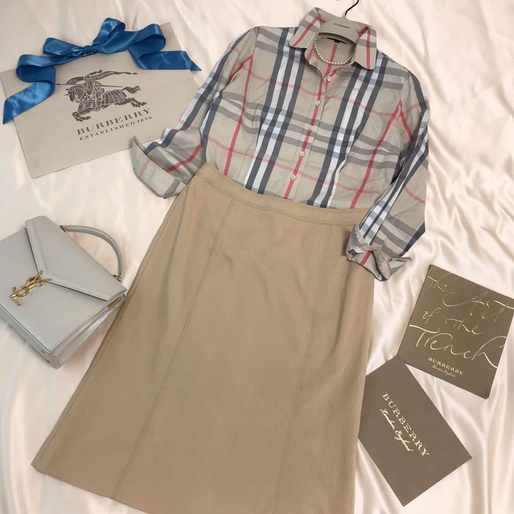 バーバリー 大きいサイズ 46 15号 Xl 3l 王道ノバチェックシャツ 美脚ミディスカート Burberry コーデセット 通勤 お出かけに スーツ ロングスカート 売買されたオークション情報 Yahooの商品情報をアーカイブ公開 オークファン Aucfan Com