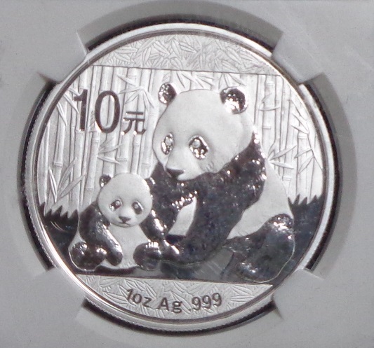アリス　2019年 パンダ 銀貨 中国 MS70 パンダ銀貨 2012年 10元 NGC Early Releases NGC鑑定