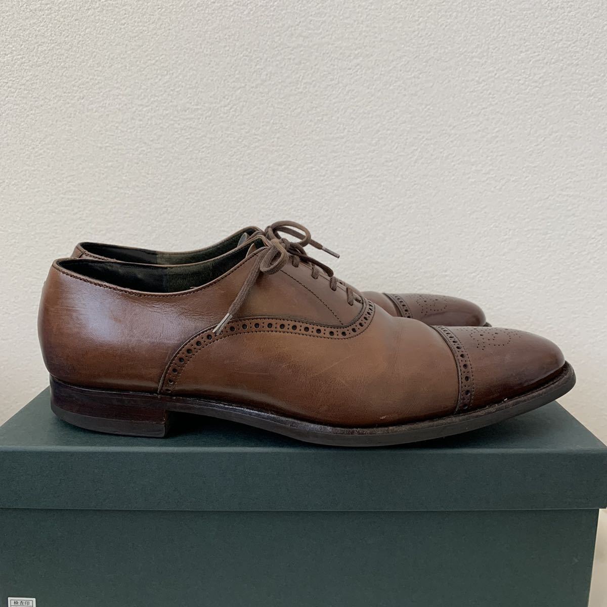 良品】クロケットアンドジョーンズ MELTON メダリオン 内羽根 茶
