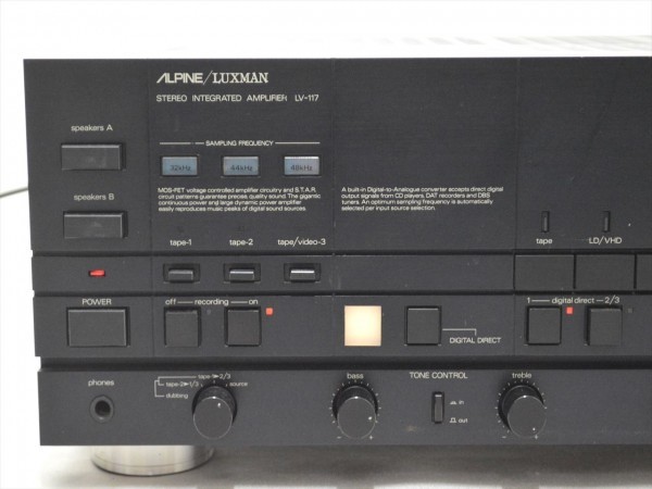 JS24○現状品○ALPINE LUXMAN LV-117 アルパイン ラックスマン
