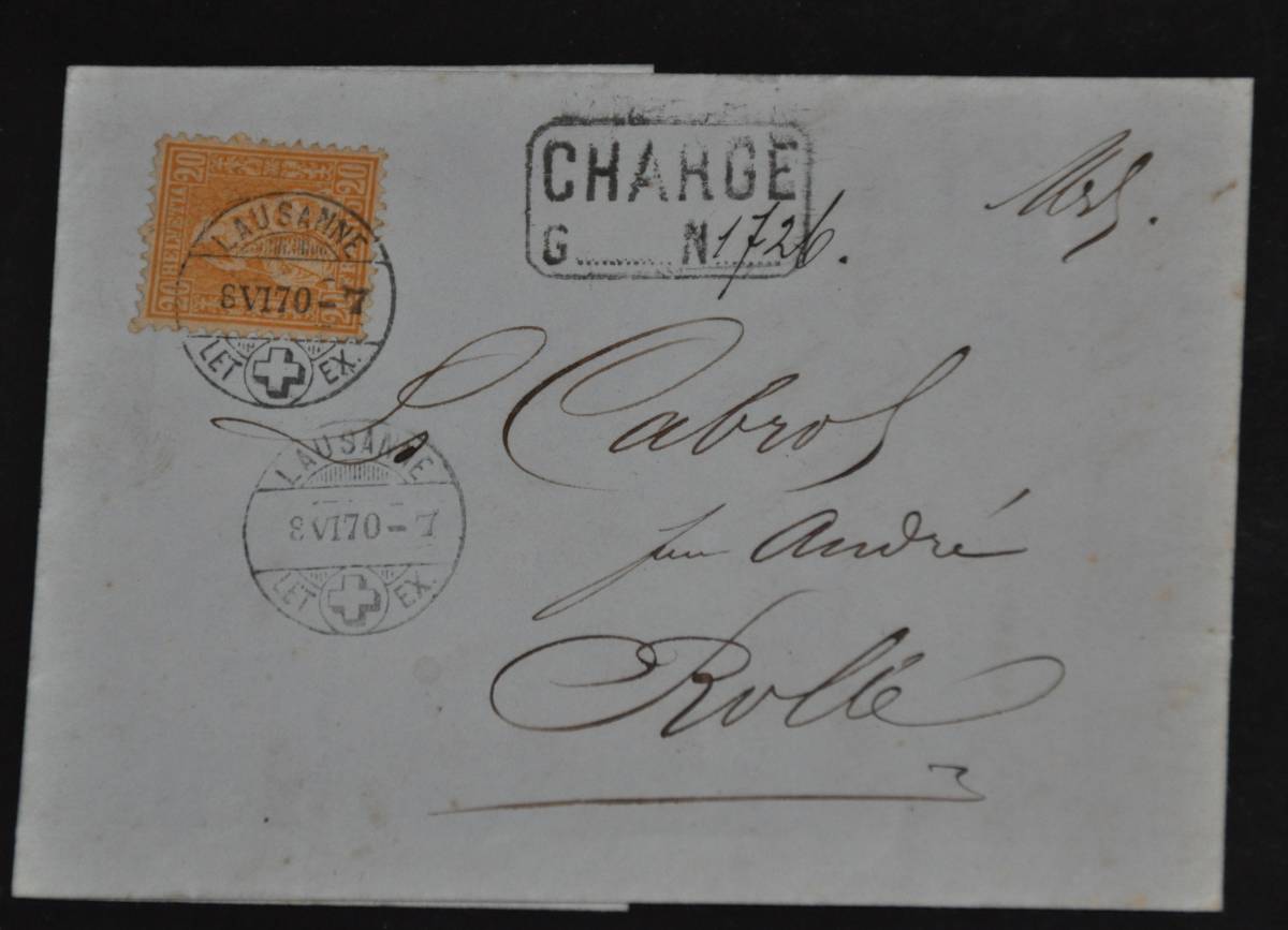 スイス4通古い封筒/エンタイア1866年1870年、1870年フランス語の 