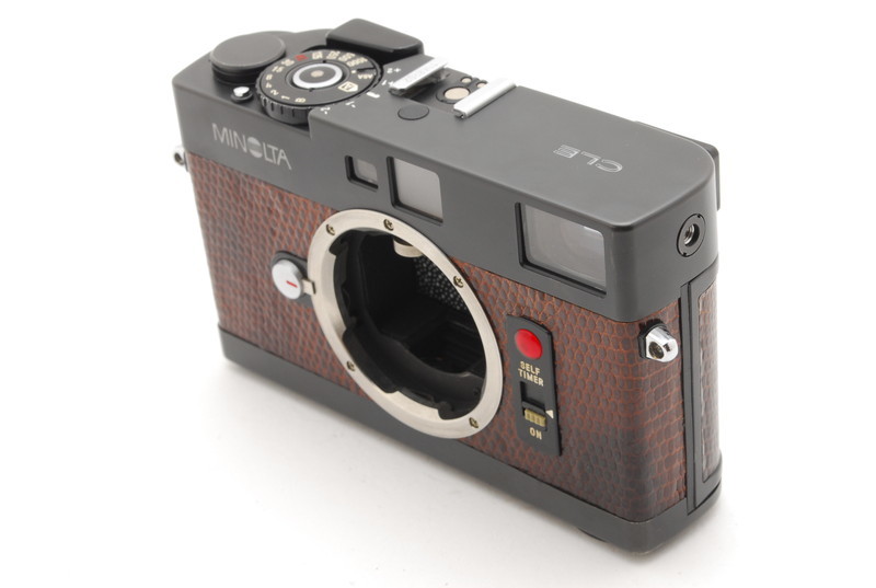 ランクC】 ミノルタ Minolta CLE ボディ 革張りモデル 純正グリップ