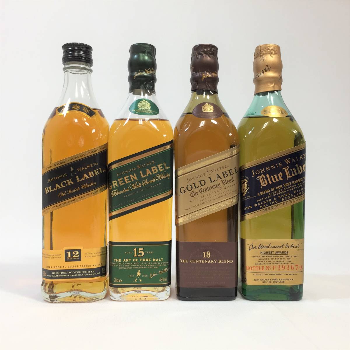ジョニーウォーカー Johnnie Walker ザ コレクション 200ml 4本セット