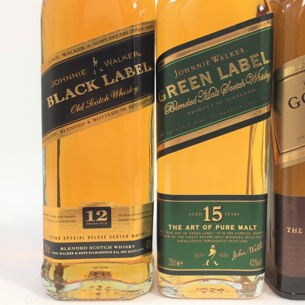 ジョニーウォーカー Johnnie Walker ザ コレクション 200ml 4本セット