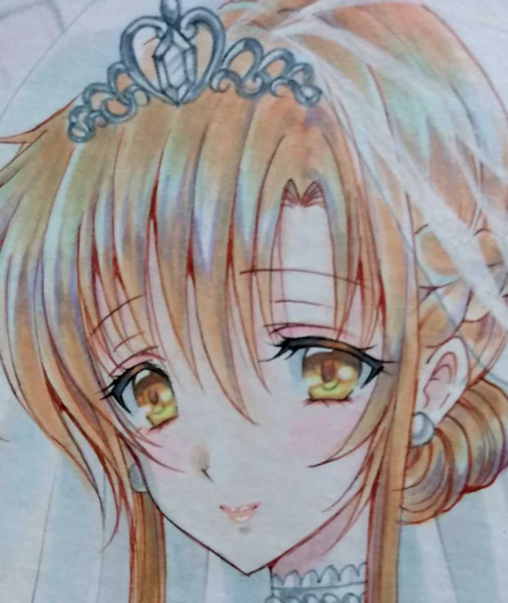 アスナ 結婚 ウエディング ソードアートオンライン Sao 同人 手描きイラスト 大色紙 手描きイラスト 売買されたオークション情報 Yahooの商品情報をアーカイブ公開 オークファン Aucfan Com