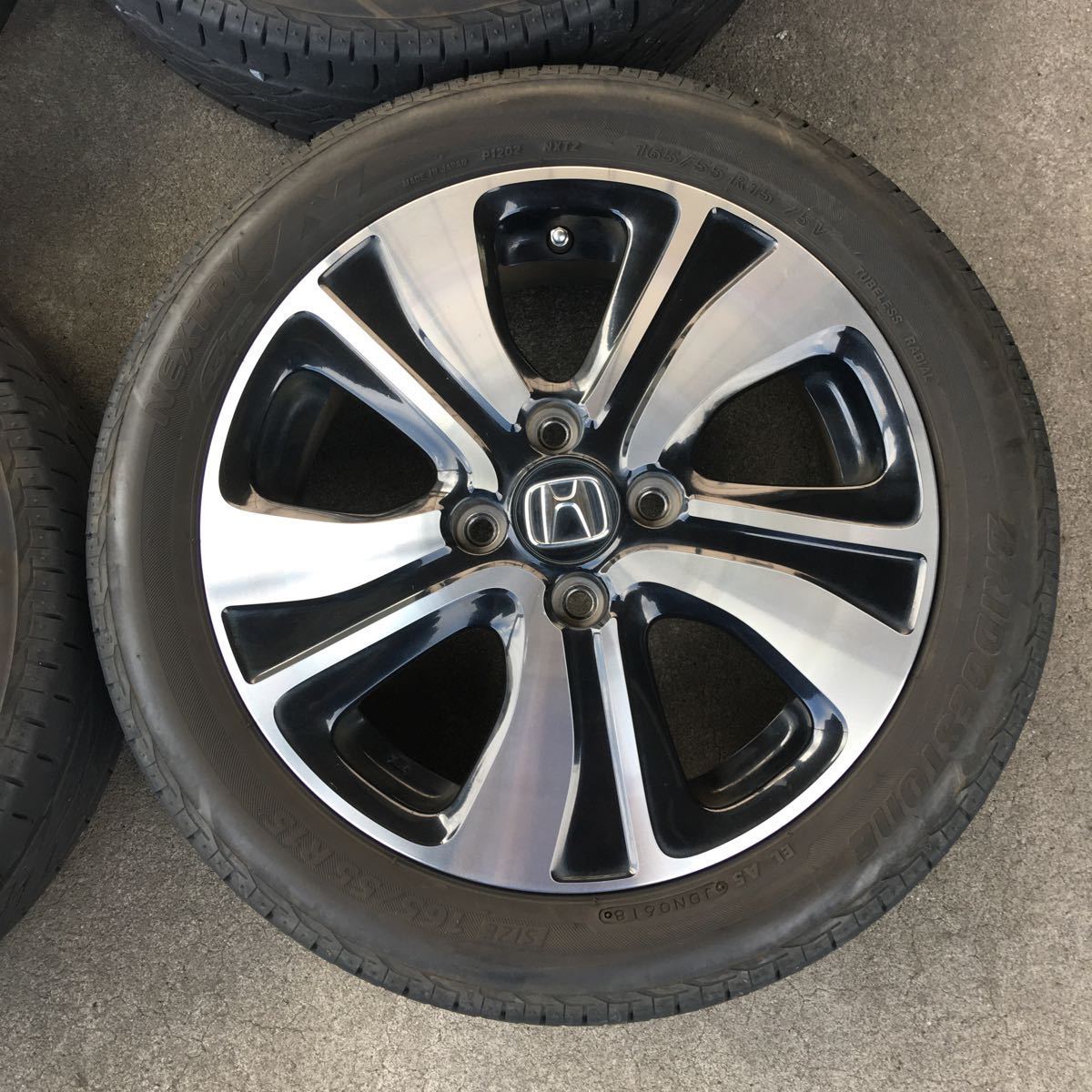 最落ナシ ホンダ純正アルミホイール 165/55R15 4本セット 