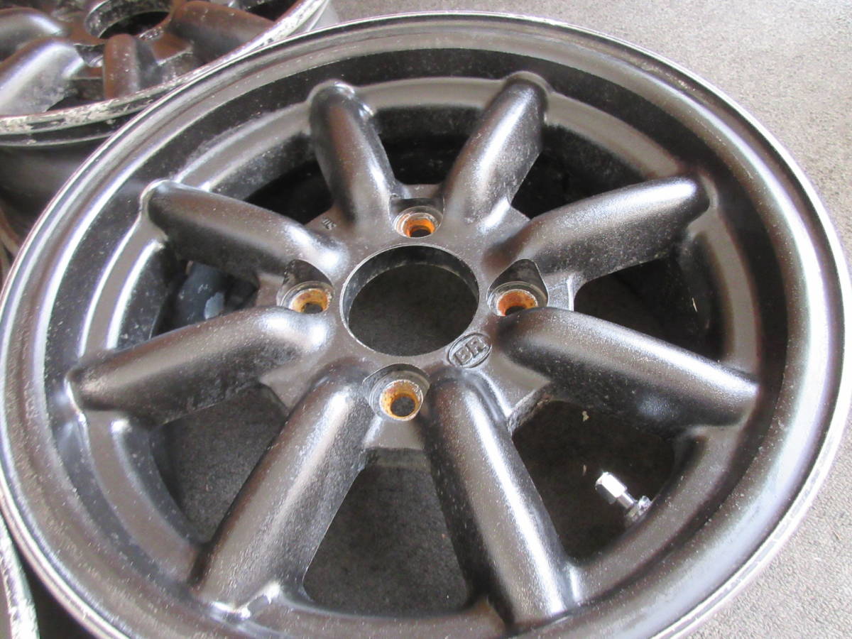 Y2949-2 ②☆ワタナベRS8風☆14インチ6JJ＋22 4穴PCD114.3 BR BLACK