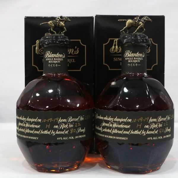 正規品，2025 2本セット/ Blanton's ブラントン シングルバレル ブラック 40% 750ml O0F2266(セット、詰め合わせ)｜売買されたオークション情報、yahooの商品情報をアーカイブ公開 - オークファン セット、詰め合わせ