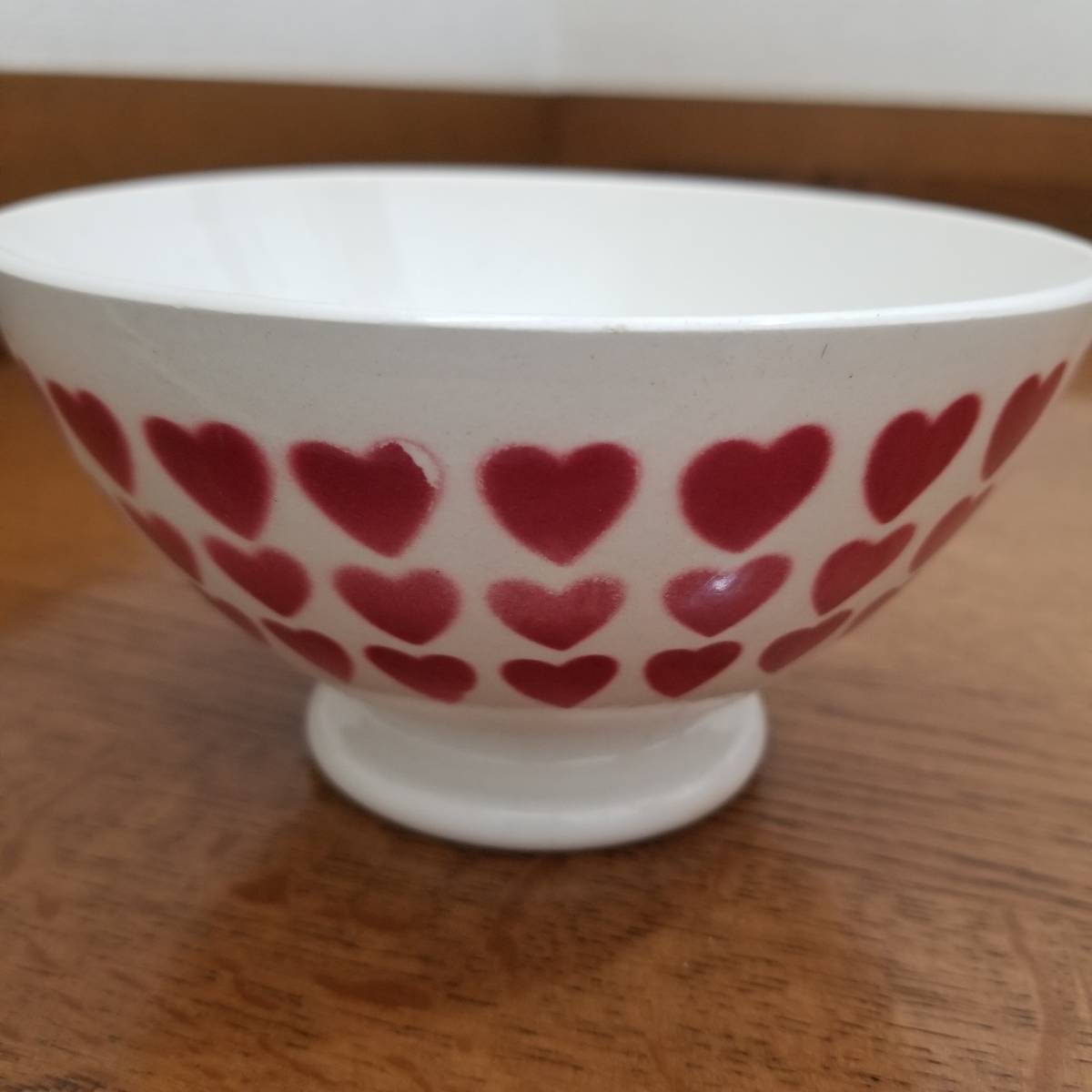 フランスアンティークカフェオレボウル赤と緑チェック フランスアンティークカフェオレボウル赤と緑チェック