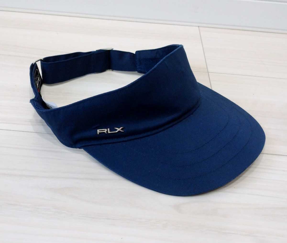 RLX Ralph Lauren バイザー ネイビー 新品 RLX サンバイザー メンズ キャップ 帽子 ラルフローレン ゴルフ