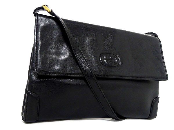 【全国無料，大得価】 1円 GUCCI グッチ 004 406 0245 オールドグッチ ヴィンテージ レザー ゴールド金具 ショルダーバッグ ブラック系 G8824BI(オールドグッチ)｜売買されたオークション情報、yahooの商品情報をアーカイ かばん、バッグ