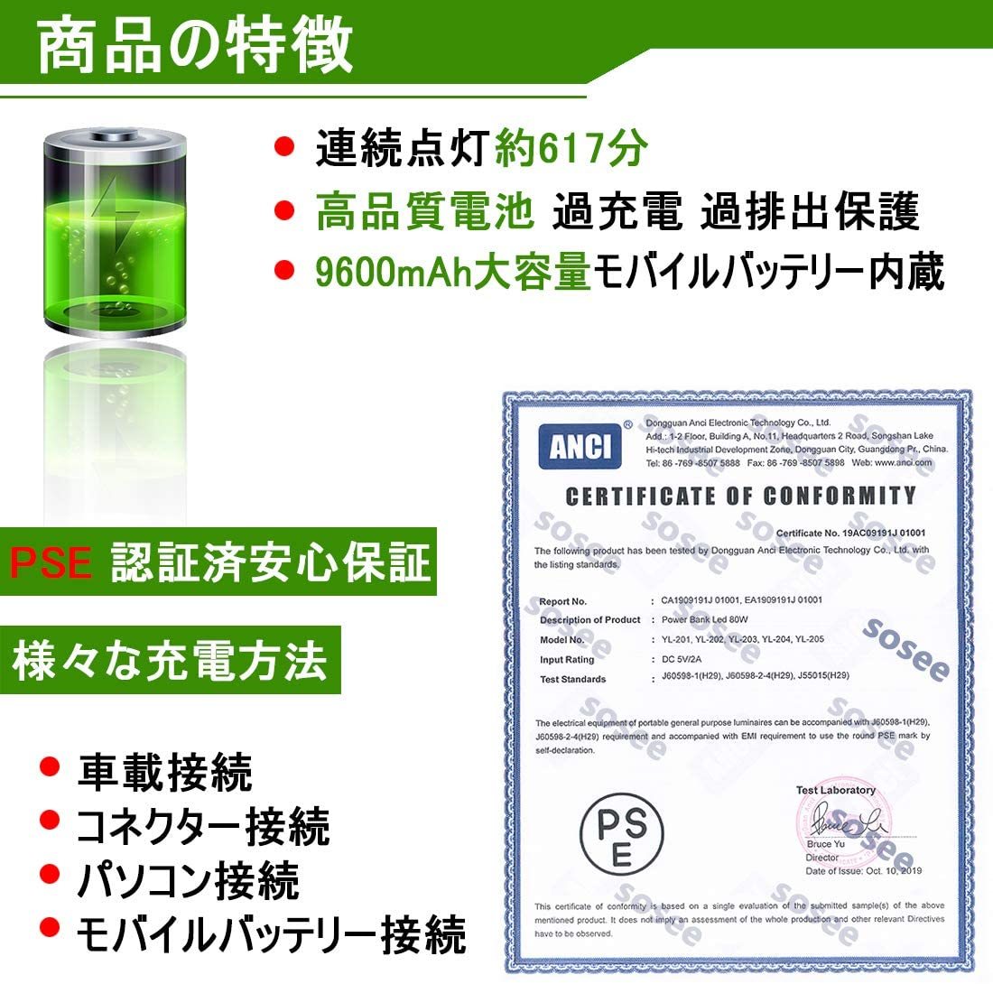 ランタン LED 懐中電灯 充電式 充電 多機能 ホワイト 白色 暖色 赤色 USB 超高輝度 キャンプライト 屋外 ランタンの通販 (レザーハンドル／最大400lm