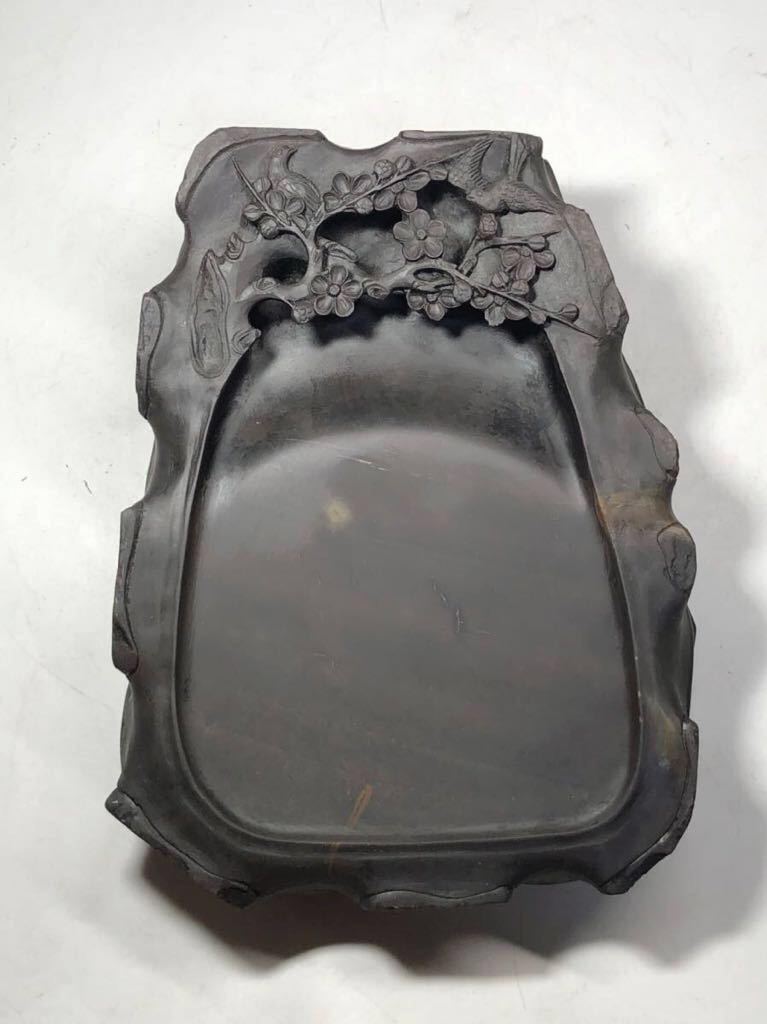 中国骨董 端渓 彫刻 硯 唐物 書道具 1.3kg 唐物 【公式通販】
